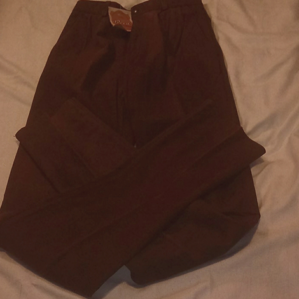 Reed leather suede sportswear pants
